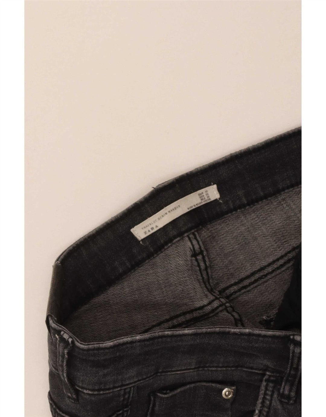 Zara Womens Distressed Skinny Jeans EU 40 Medium W30 L27 Black