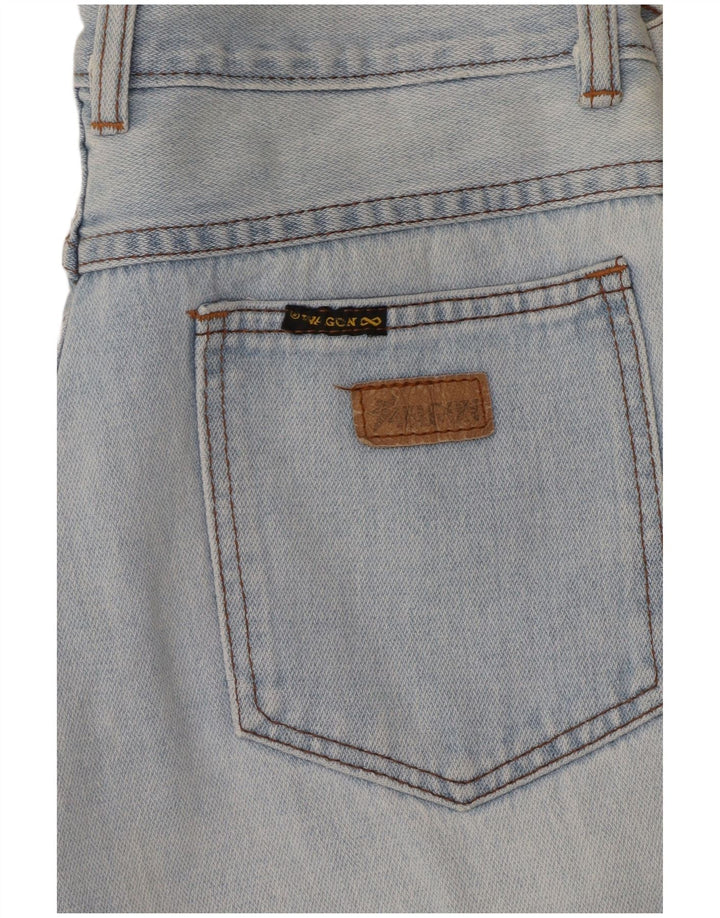 VINTAGE Womens High Waist Tapered Jeans W26 L26 Blue