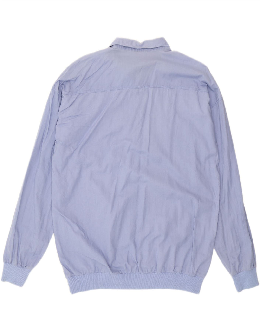Vintage Mens Pullover Shirt IT 50/52 Large Blue Colourblock Cotton