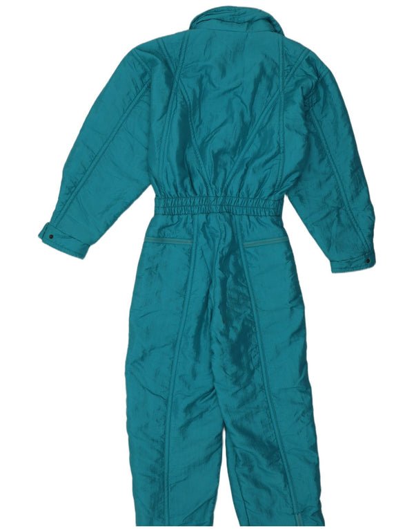 Ellesse Womens Ski Jumpsuit IT 46 Large Blue Nylon Retro