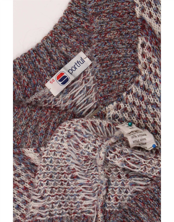 Sportful Mens Button Neck Jumper Sweater IT 50 Medium Multicoloured Retro