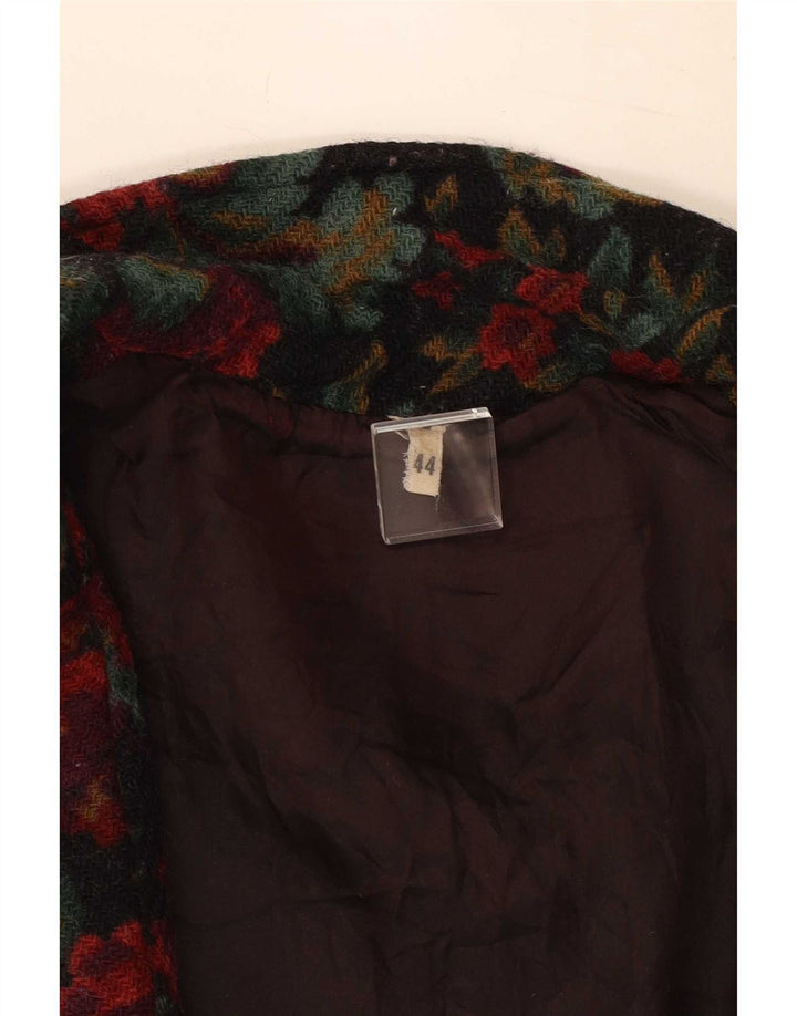 Vintage Womens 1 Button Blazer Jacket IT 44 Medium Multicoloured Floral