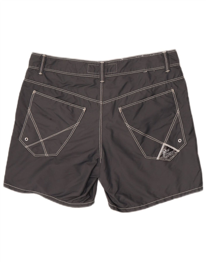 Roy Rogers Mens Swimming Shorts Medium Grey Polyamide
