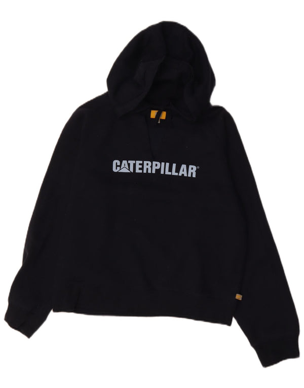 CAT Girls Graphic Hoodie Jumper 11-12 Years Navy Blue Cotton