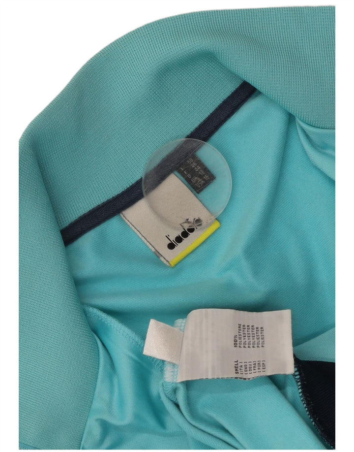Diadora Womens Tracksuit Top Jacket UK 18 XL Blue Colourblock Polyester