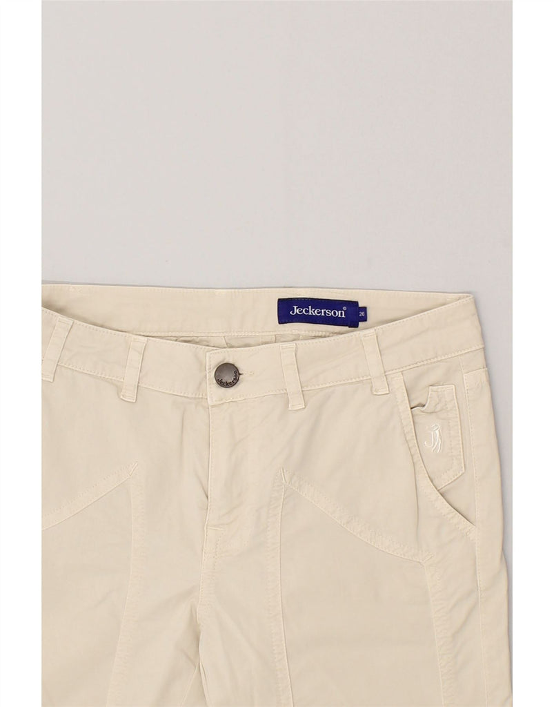 JECKERSON Womens Slim Fit Chino Trousers W26 L28 Beige Cotton | Vintage Jeckerson | Thrift | Second-Hand Jeckerson | Used Clothing | Messina Hembry 