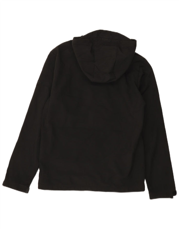 Jack & Jones Mens Hooded Windbreaker Jacket UK 38 Medium Black Polyester
