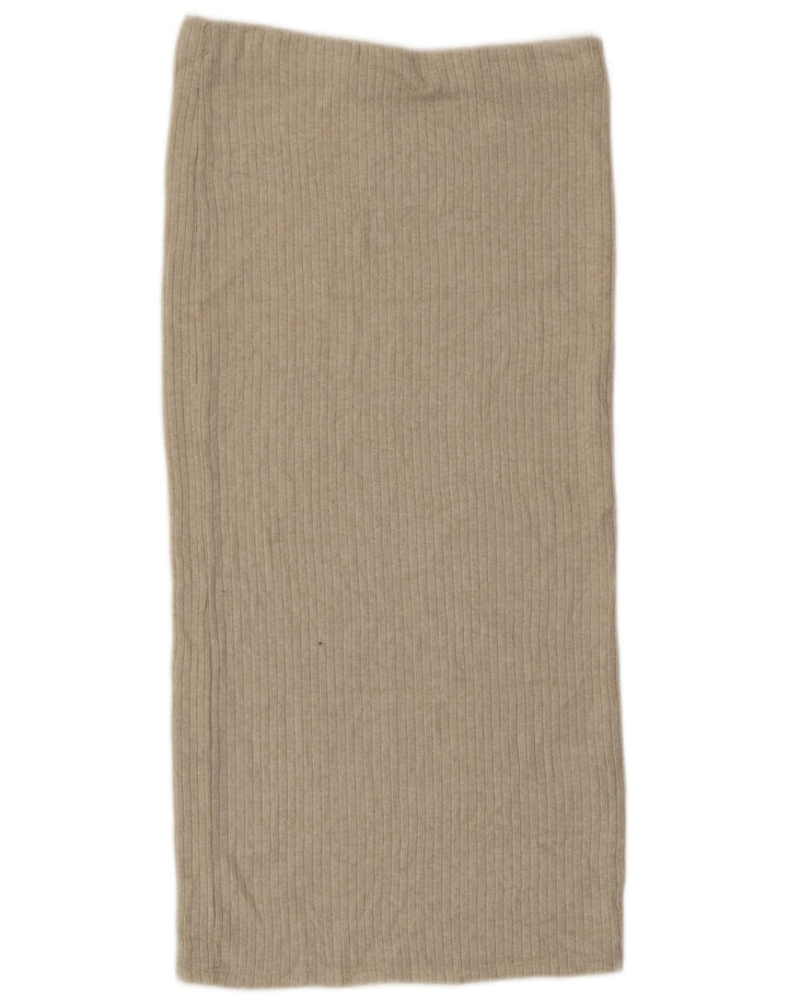 ZARA Womens High Waist Midi Skirt Large W30 Grey Viscose