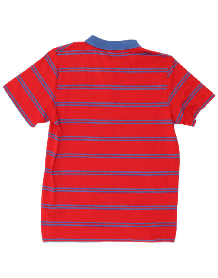 Sergio Tacchini Mens Polo Shirt Large Red Striped Polyester