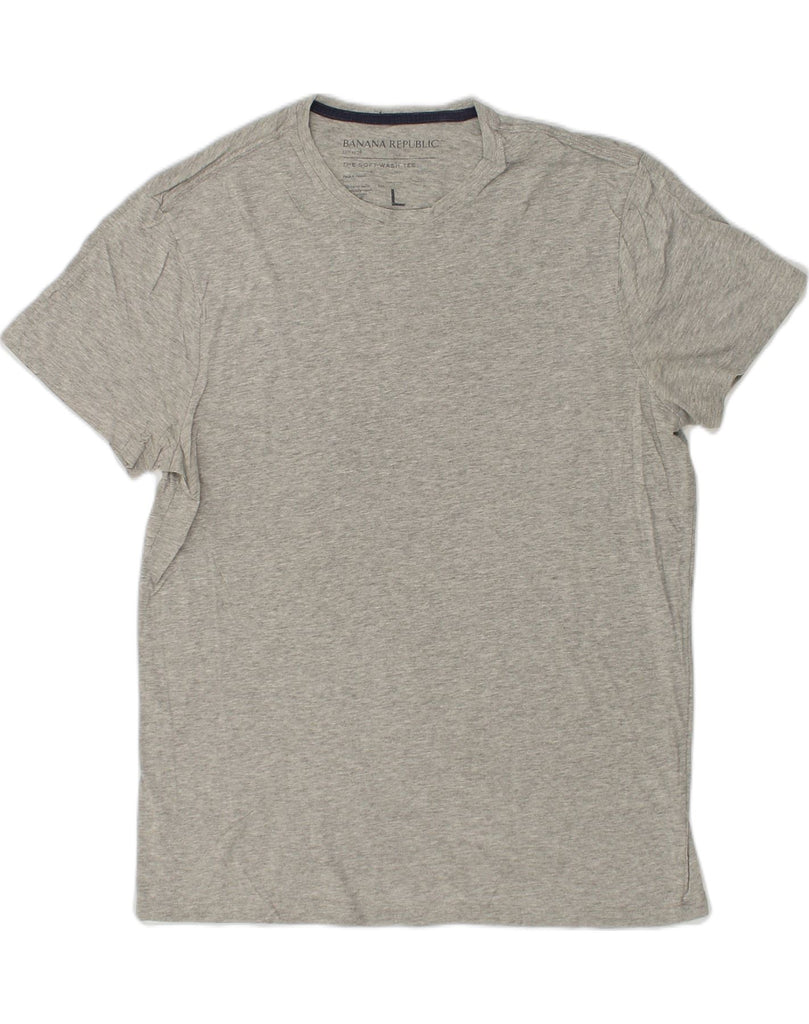 BANANA REPUBLIC Mens T-Shirt Top Large Grey | Vintage Banana Republic | Thrift | Second-Hand Banana Republic | Used Clothing | Messina Hembry 