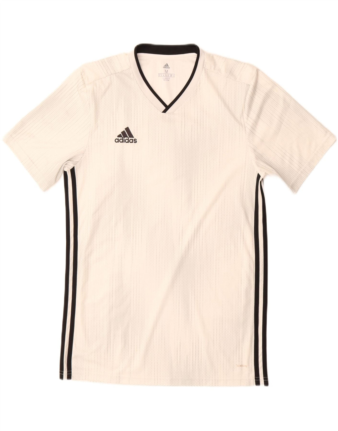 Adidas Mens Climalite T-Shirt Top Medium White Spotted