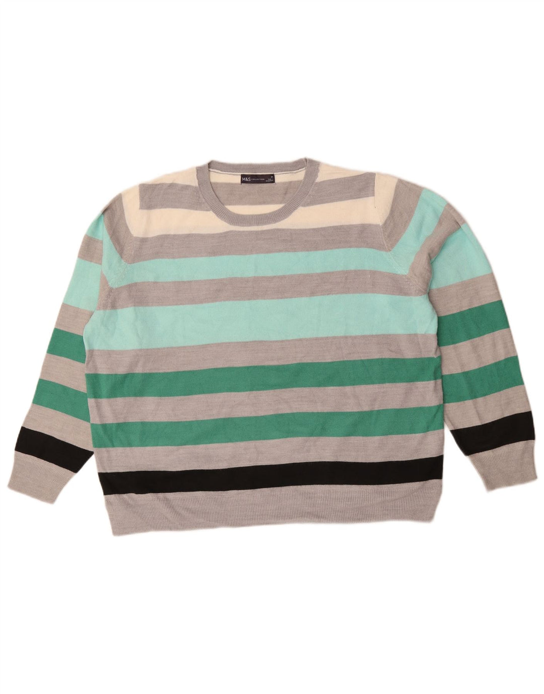 Marks & Spencer Womens Crew Neck Jumper Sweater UK 20 2XL Multicoloured