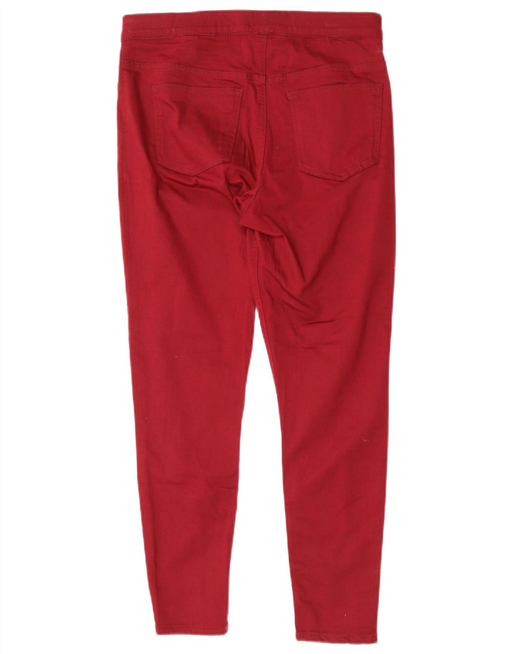 Marks & Spencer Womens Jegging Jeans UK 12 Medium W28 L26 Maroon Cotton