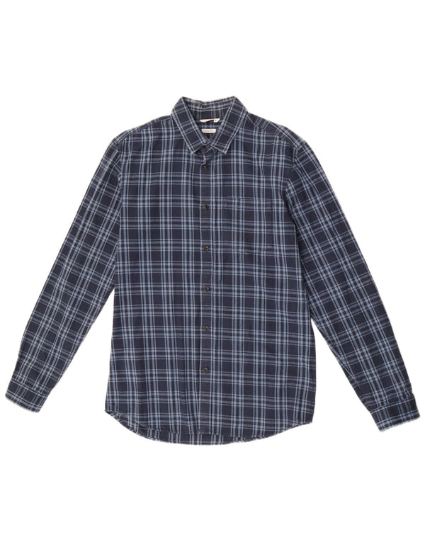 Jack & Jones Mens Slim Fit Flannel Shirt Medium Navy Blue Check