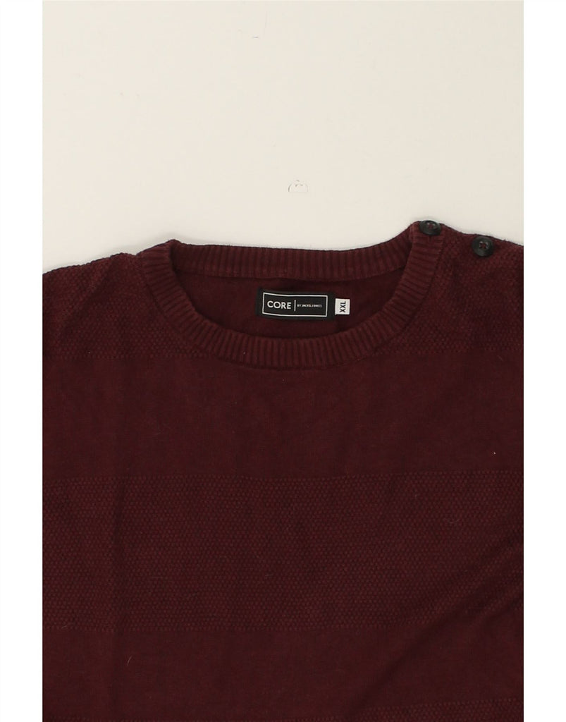 JACK & JONES Womens Boat Neck Jumper Sweater UK 20 2XL Brown Cotton | Vintage Jack & Jones | Thrift | Second-Hand Jack & Jones | Used Clothing | Messina Hembry 