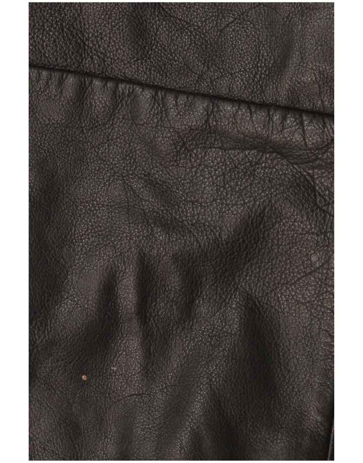 Izzi Womens Leather Jacket UK 14 Medium Black
