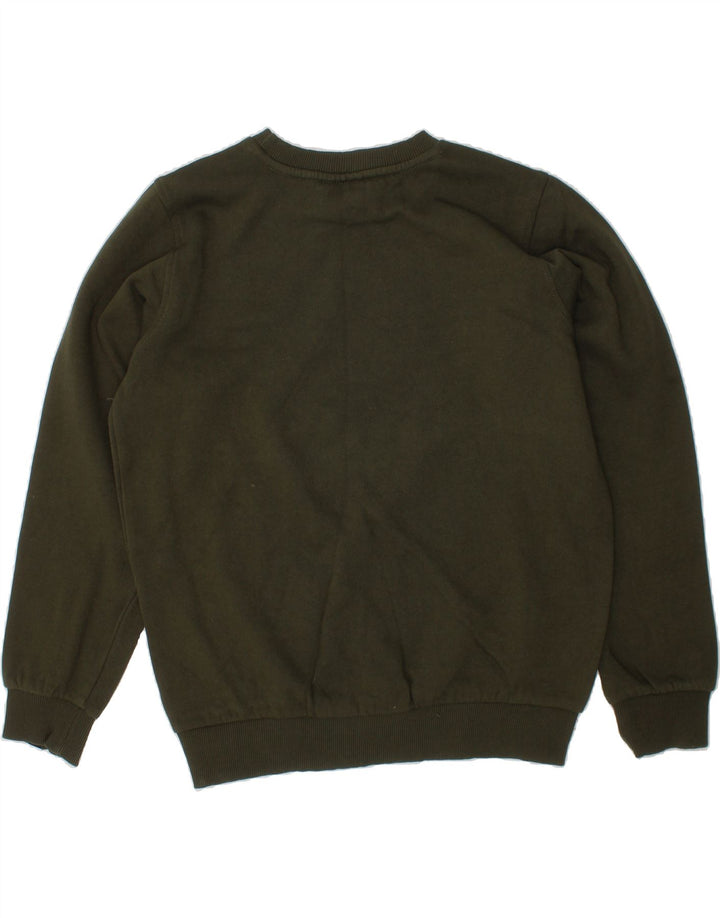 ELLESSE Boys Graphic Sweatshirt Jumper 12-13 Years Green Cotton Vintage Ellesse and Second-Hand Ellesse from Messina Hembry 