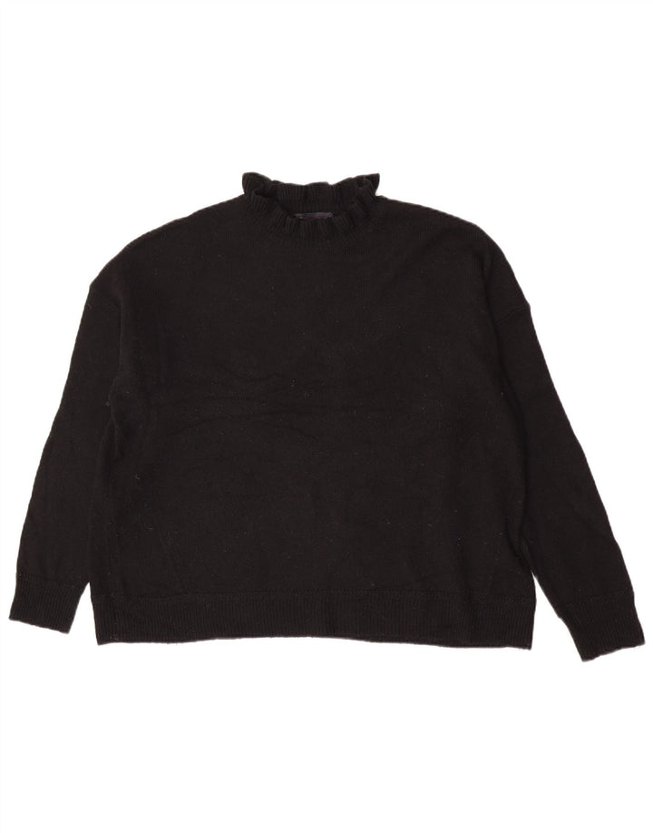 Marks & Spencer Womens Turtle Neck Jumper Sweater UK 16 Large Black