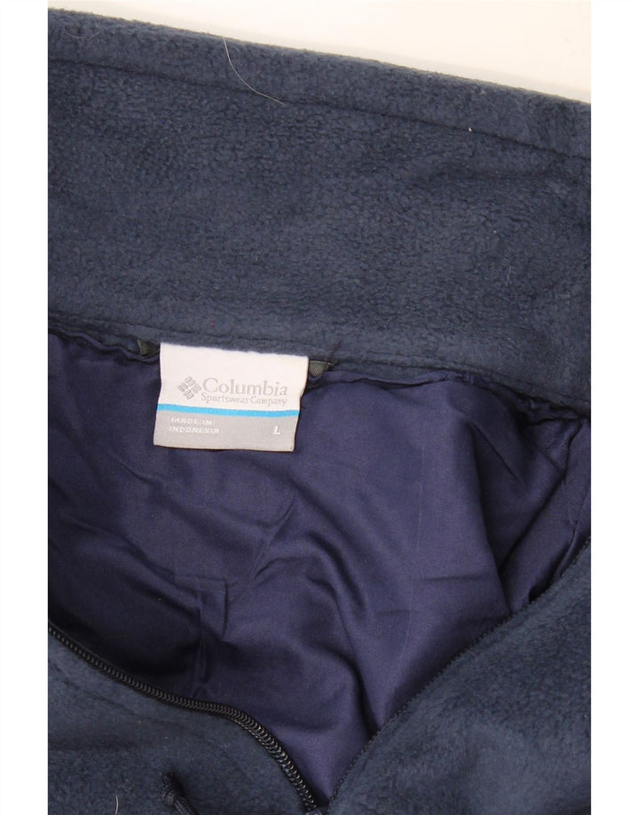 COLUMBIA Mens Fleece Jacket UK 40 Large Navy Blue