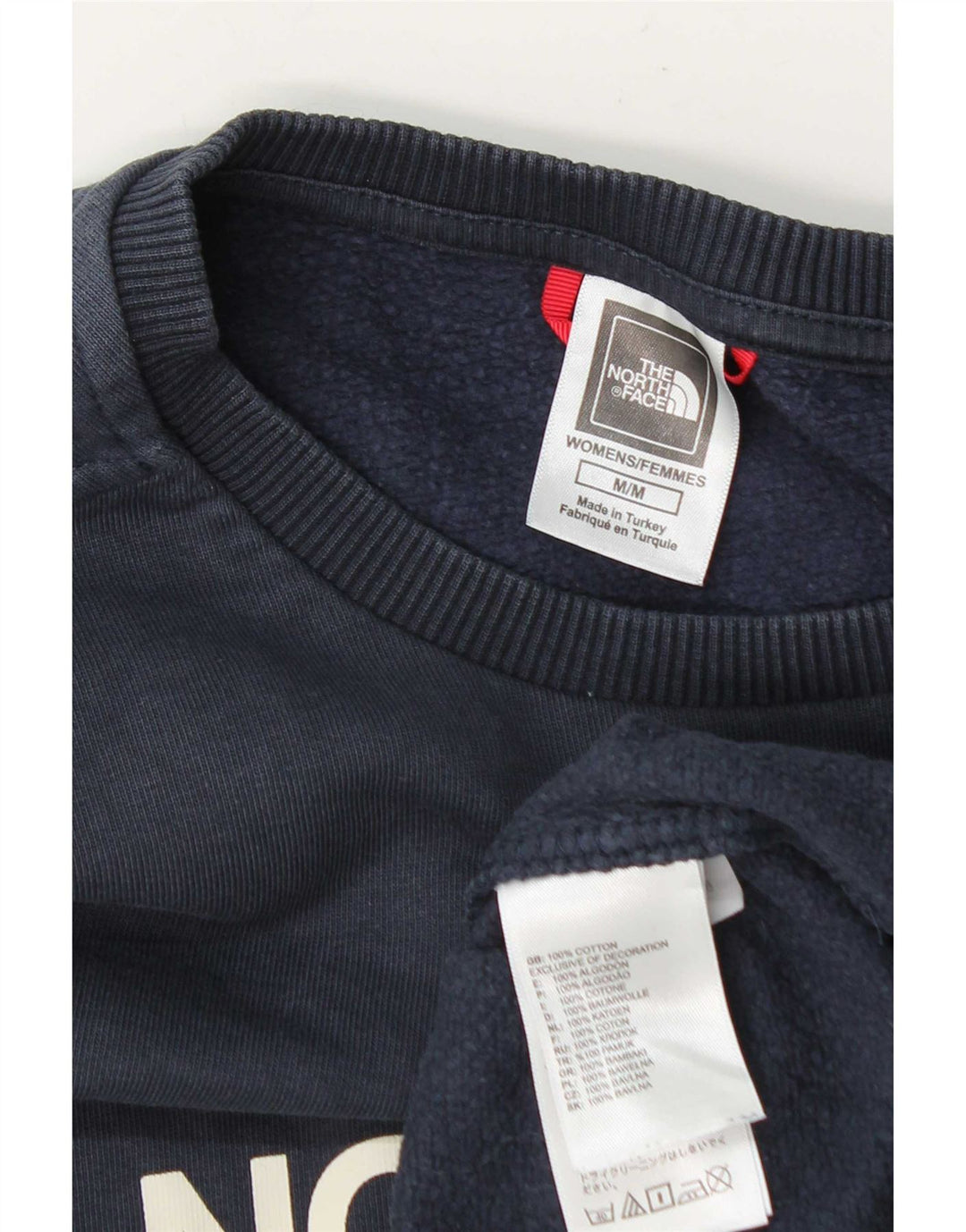 The North Face Womens Graphic Sweatshirt Jumper UK 14 Medium Navy Blue