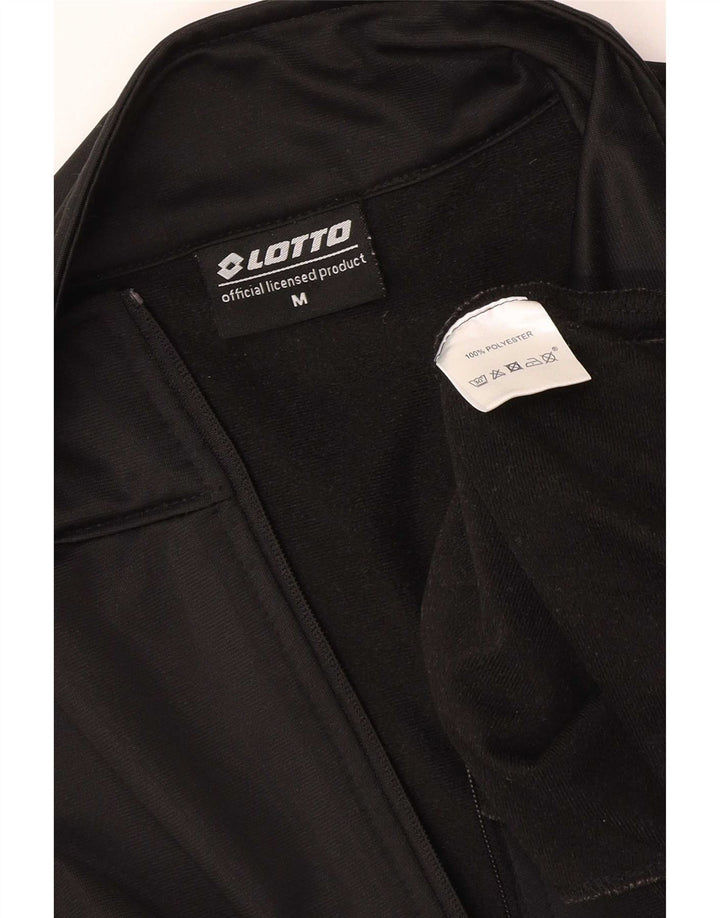 Lotto Mens Tracksuit Top Jacket Medium Black Polyester