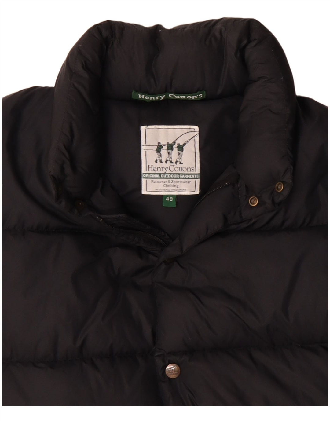 HENRY COTTONS Mens Loose Fit Padded Jacket IT 48 Medium Black