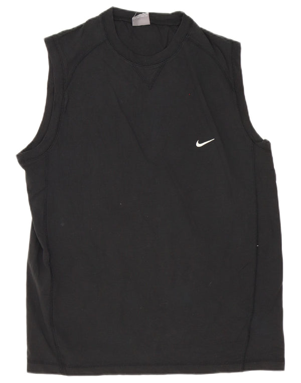 Nike Mens T-Shirt Top Medium Black Cotton