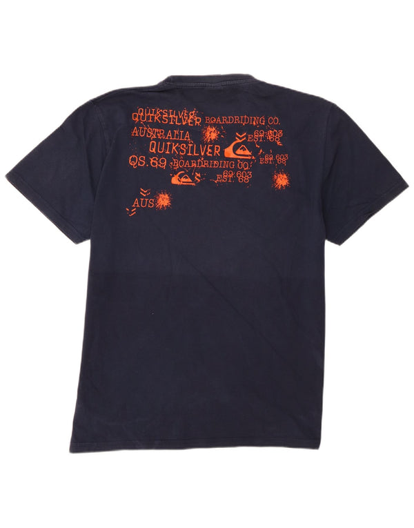Quiksilver Mens Graphic T-Shirt Top XL Navy Blue Cotton