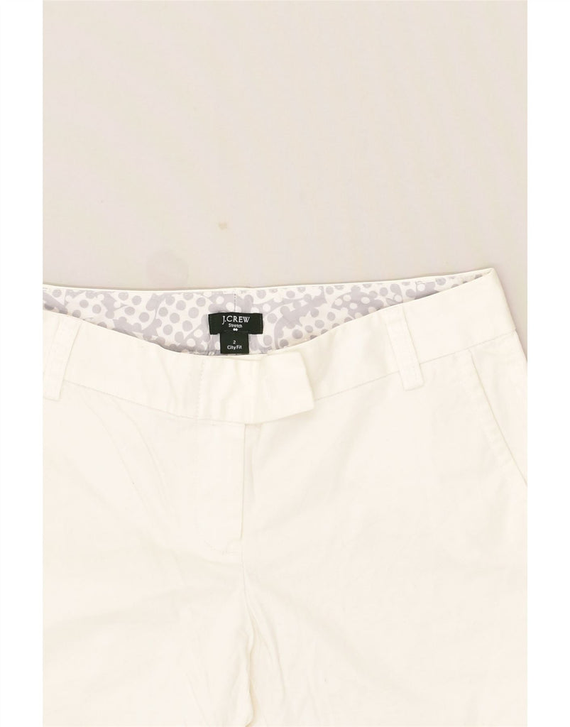 J. CREW Womens City Fit Chino Shorts US 2 XS W30 White Cotton | Vintage J. Crew | Thrift | Second-Hand J. Crew | Used Clothing | Messina Hembry 