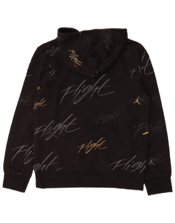 Jordan Boys Graphic Hoodie Jumper 12-13 Years Large Black Cotton