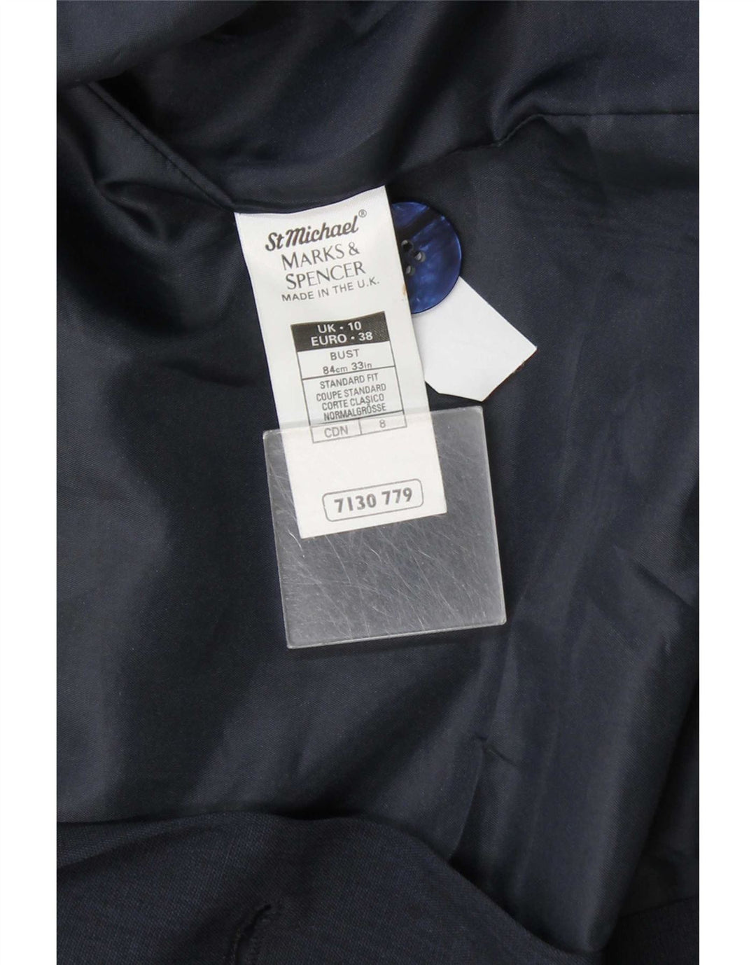 Marks & Spencer Womens St. Michael Blazer Jacket UK 10 Small Navy Blue