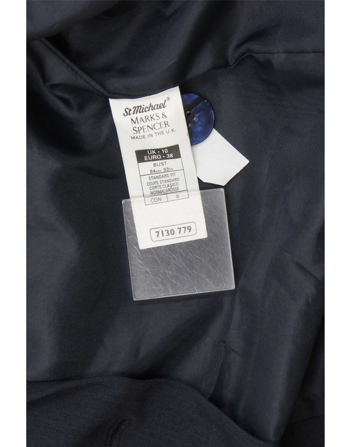 Marks & Spencer Womens St. Michael Blazer Jacket UK 10 Small Navy Blue