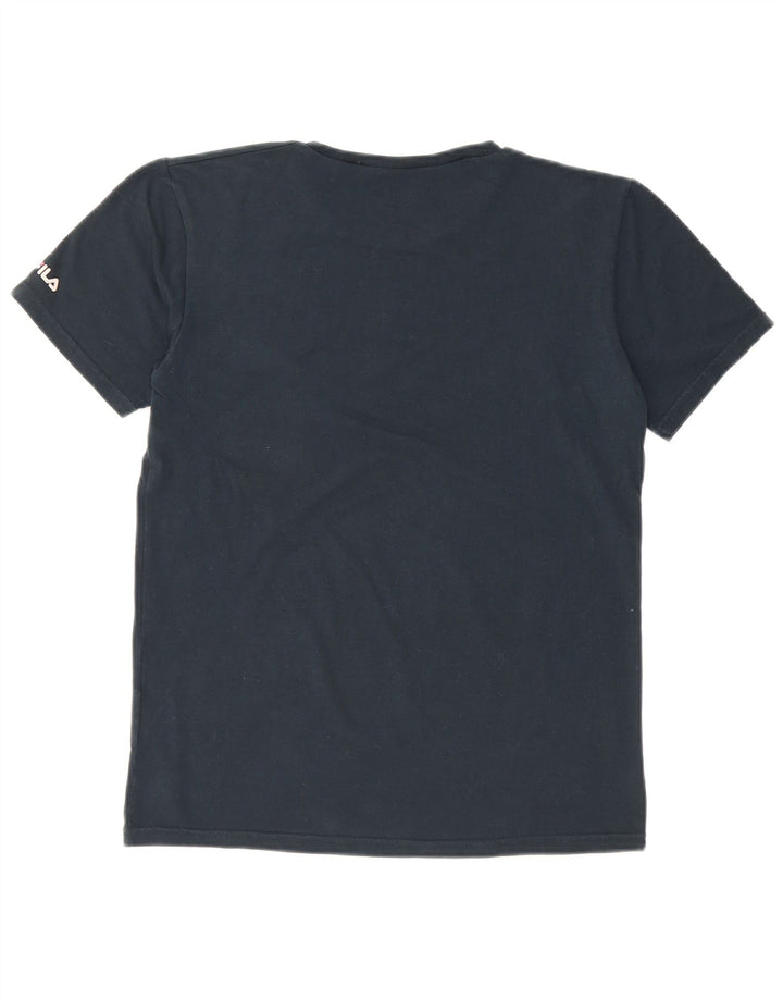 Fila Mens T-Shirt Top Medium Navy Blue