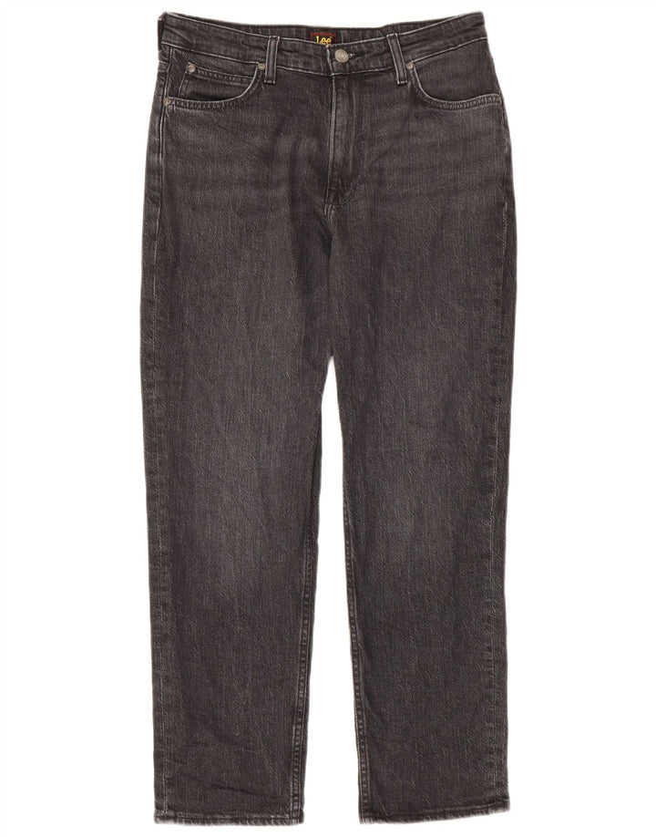 Lee Womens Carol Straight Jeans W29 L26 Grey Cotton