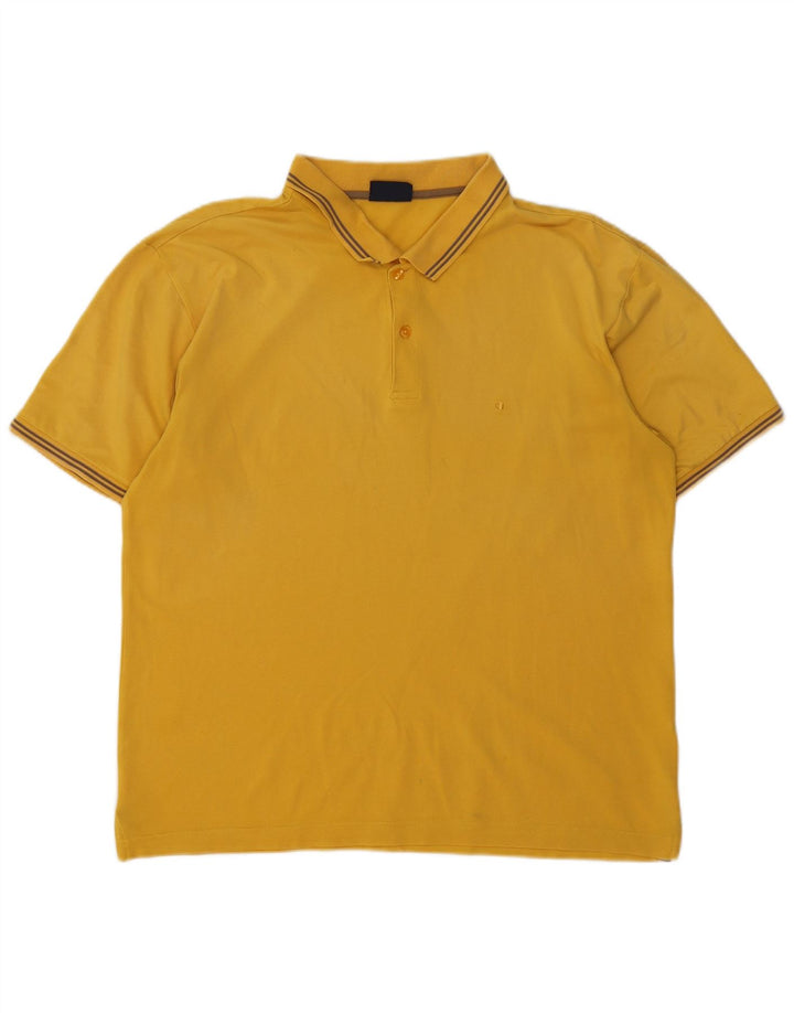 CHAMBERS Mens Polo Shirt Large Yellow