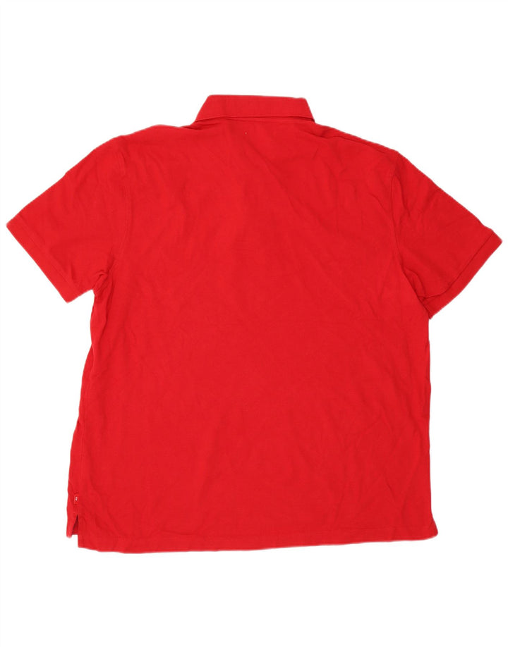 IZOD Mens Polo Shirt 2XL Red Cotton