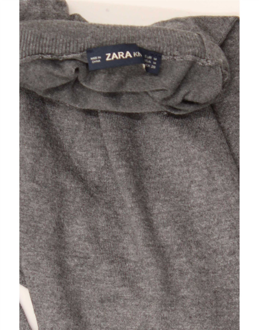Zara Womens Roll Neck Jumper Sweater UK 12 Medium Grey