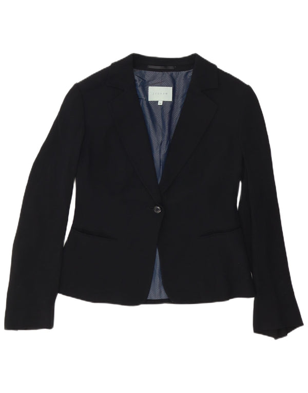 Jigsaw Womens 1 Button Blazer Jacket UK 14 Medium Black
