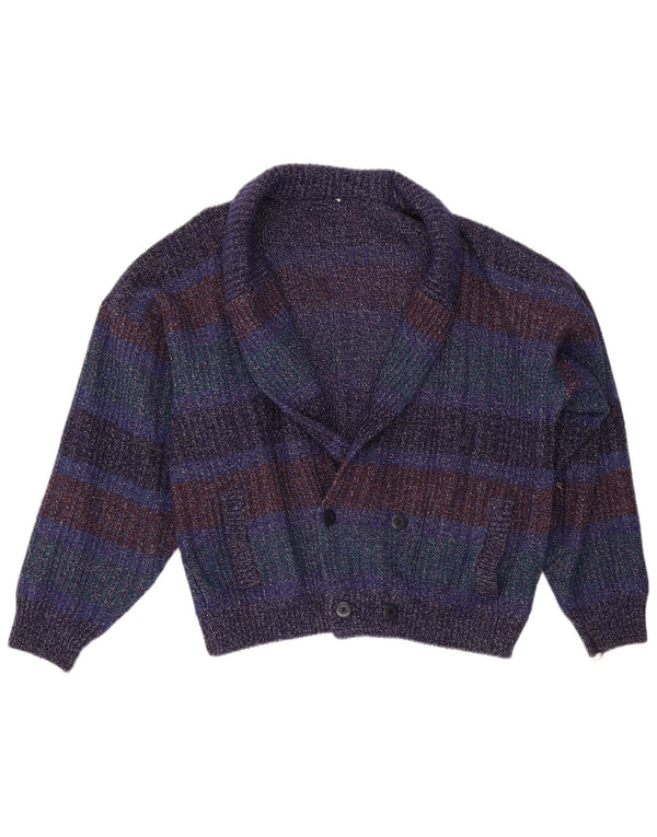 Vintage Mens Cardigan Sweater IT 52 Large Multicoloured Flecked Wool