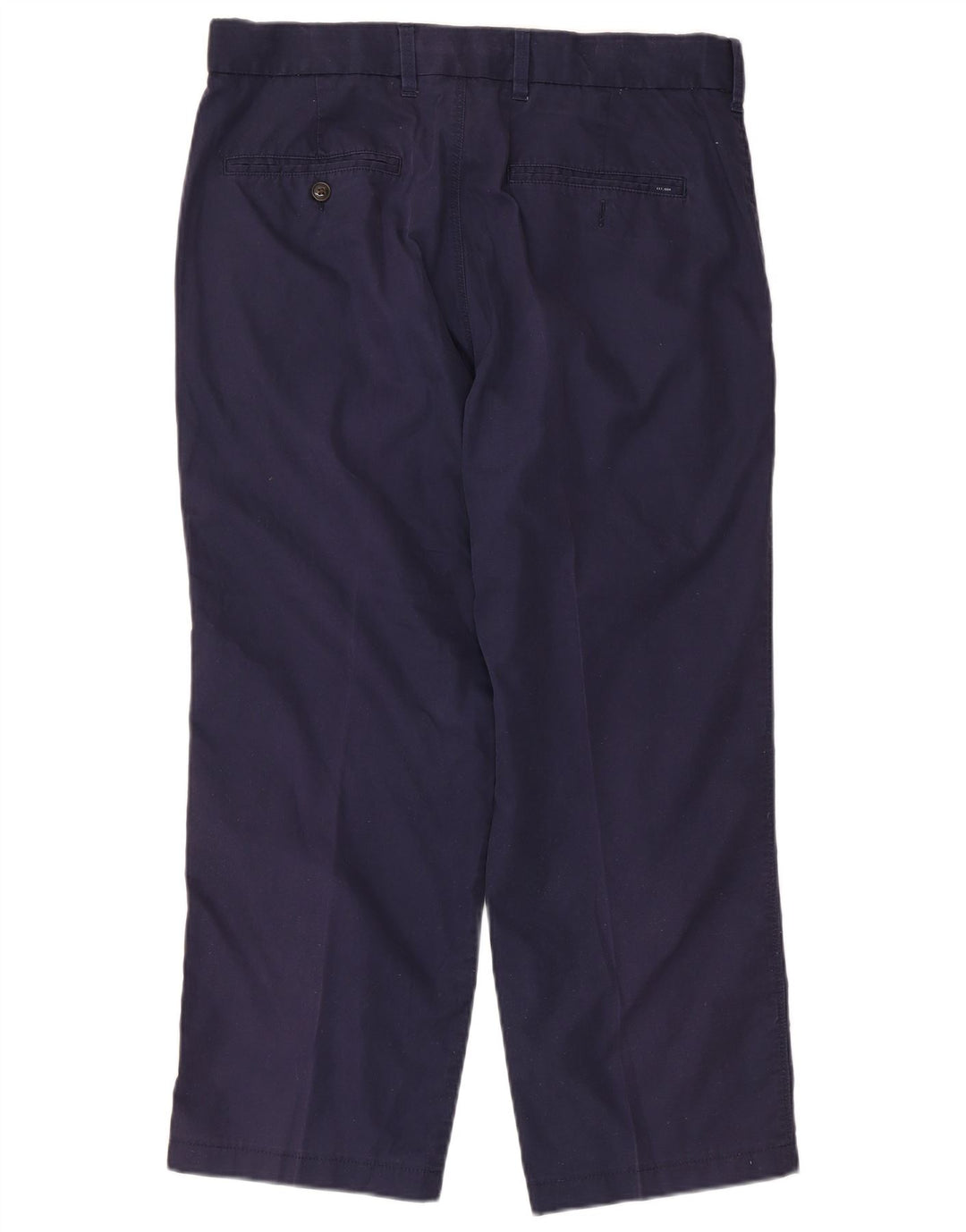 Marks & Spencer Mens Cropped Trousers W34 L25 Navy Blue Cotton