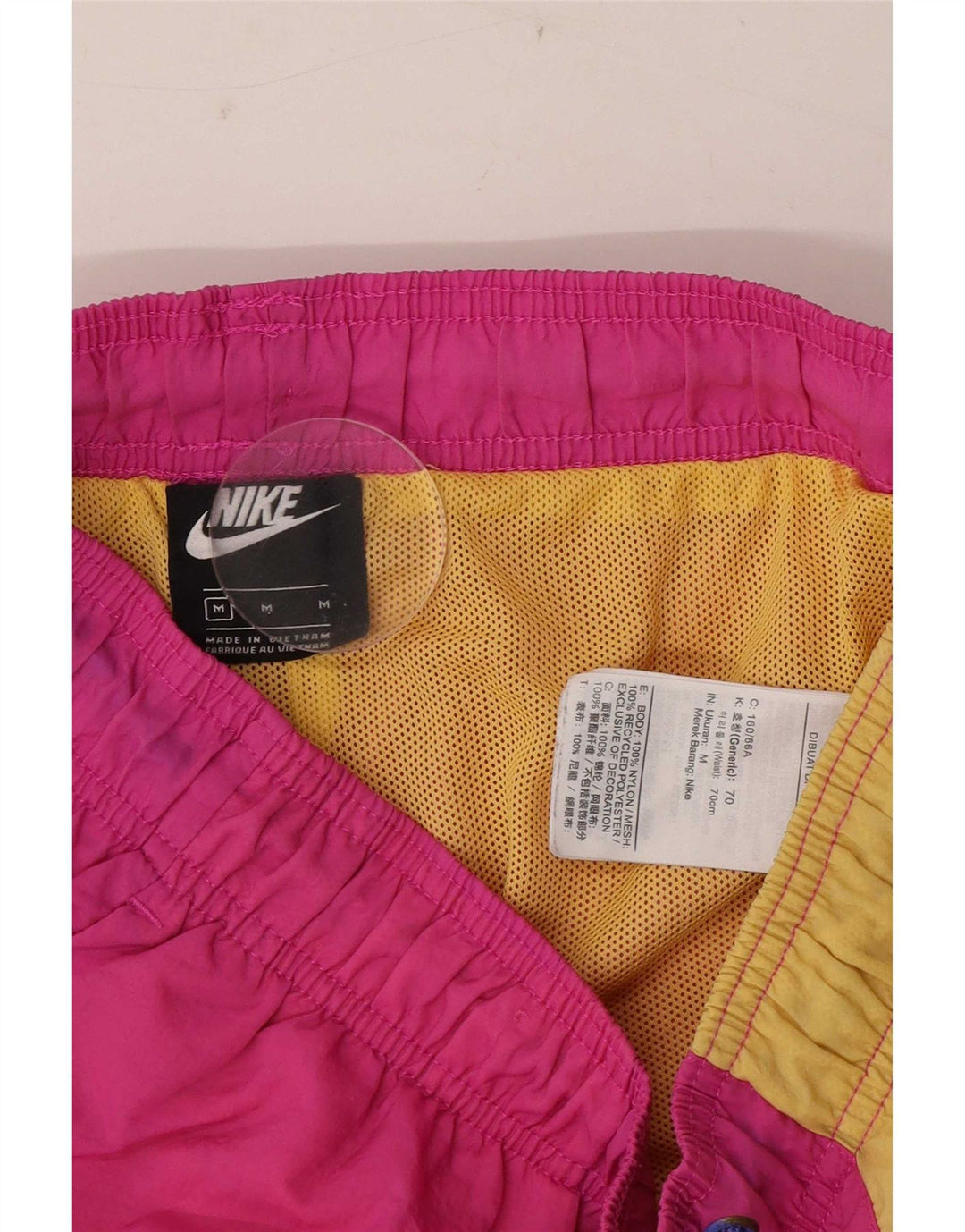 Nike Mens Sport Shorts Medium Pink Colourblock Nylon