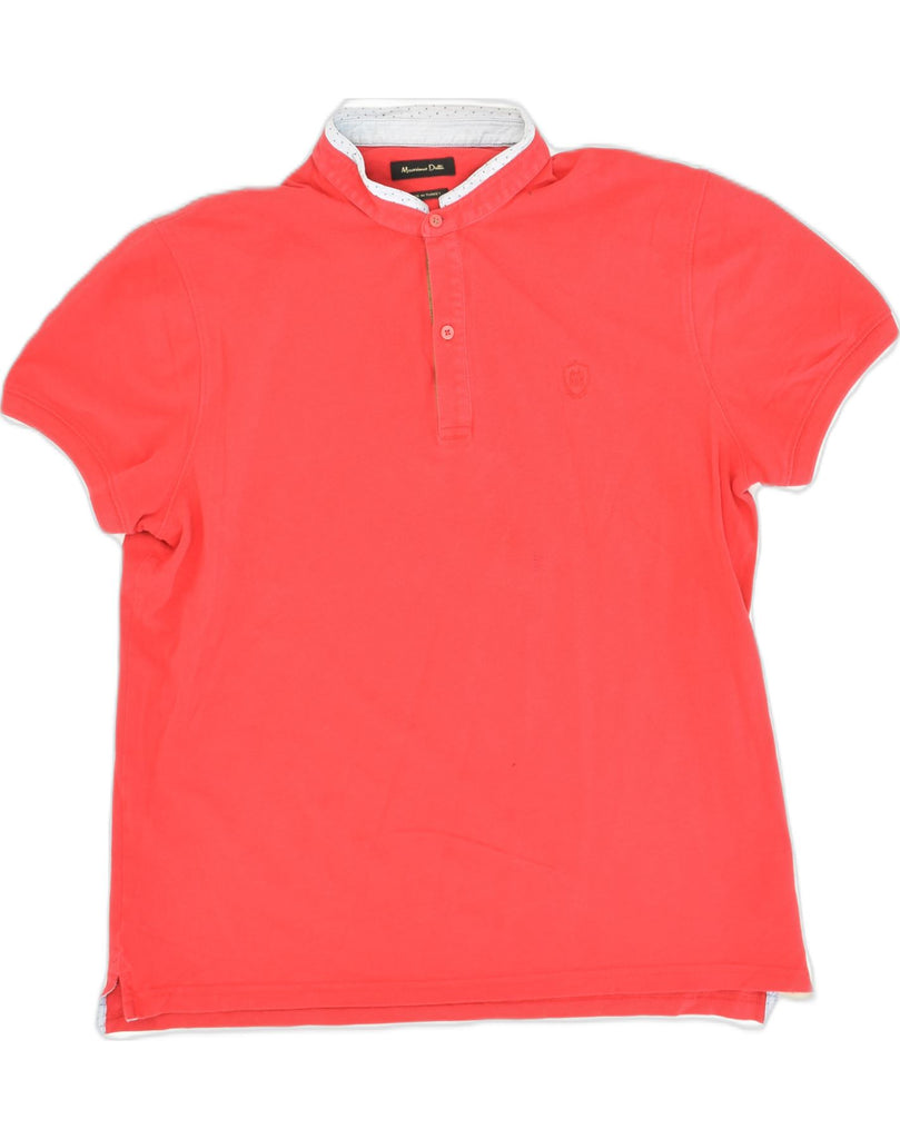 MASSIMO DUTTI Mens Polo Shirt Large Red Cotton | Vintage Massimo Dutti | Thrift | Second-Hand Massimo Dutti | Used Clothing | Messina Hembry 