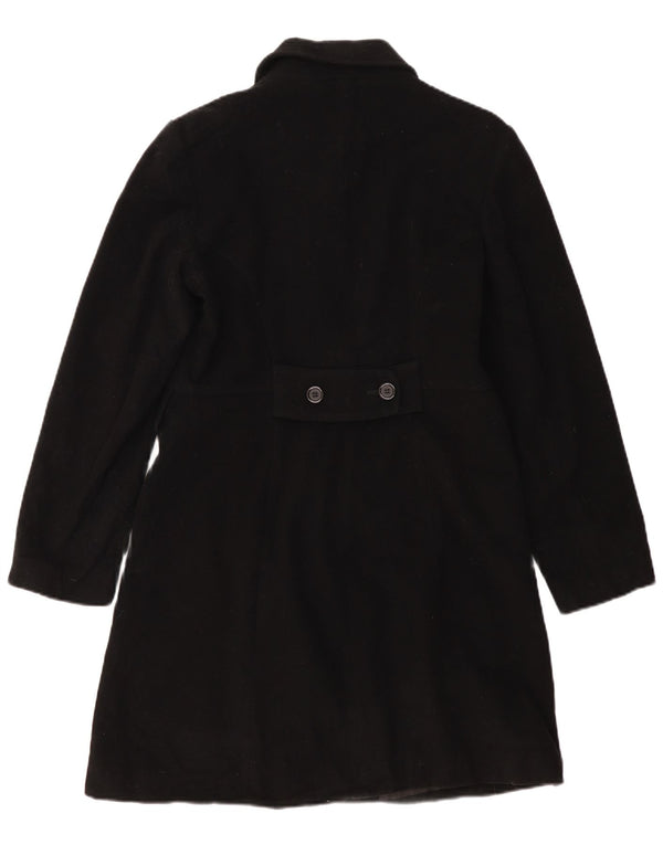Zara Womens Overcoat EU 40 Medium Black Wool