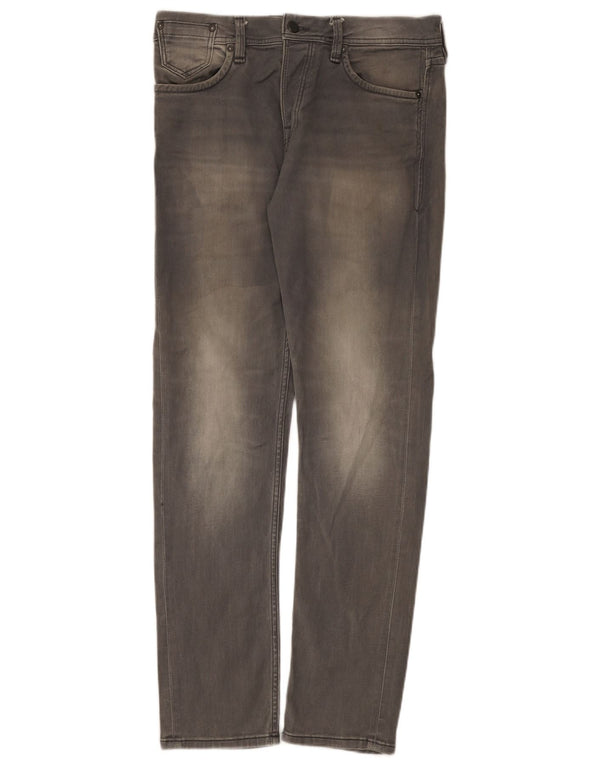 Jack & Jones Mens Slim Jeans W29 L32 Grey Cotton