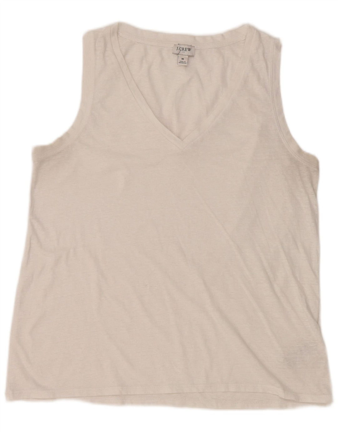 J. CREW Womens Vest Top UK 12 Medium White Cotton