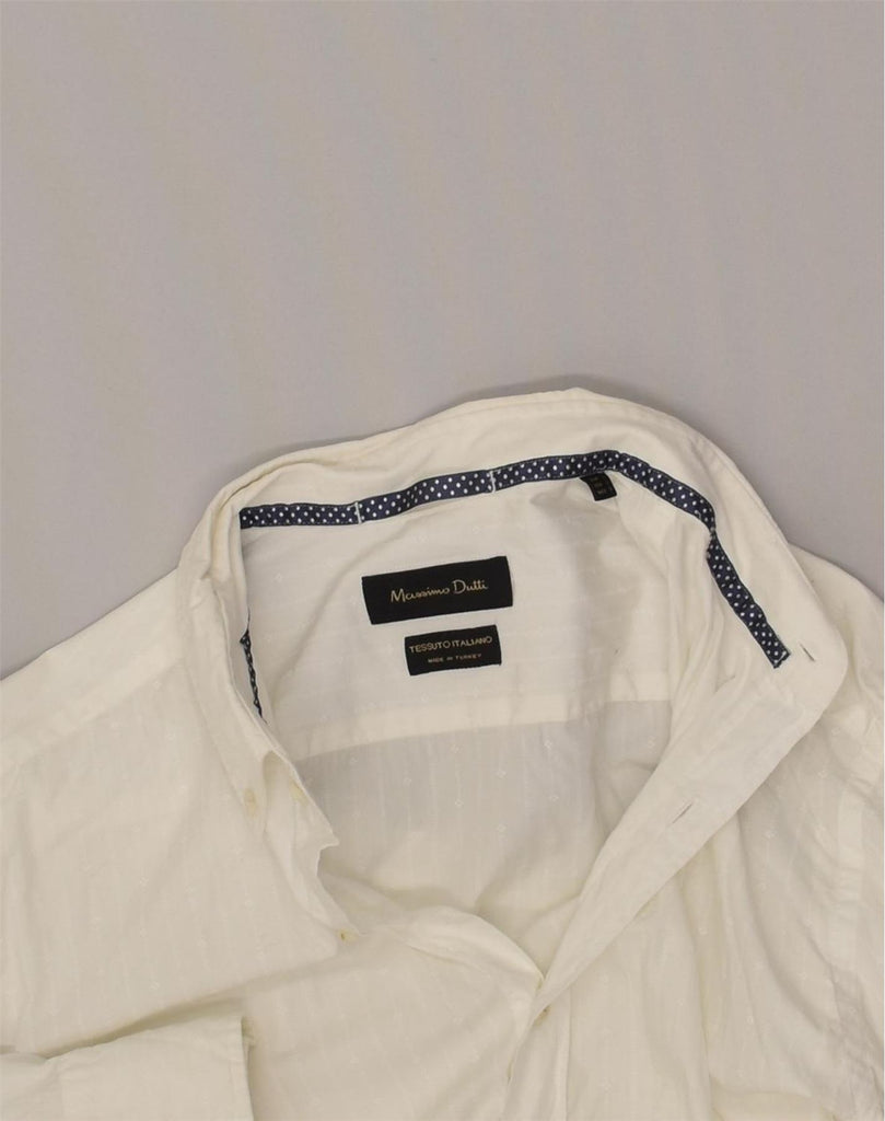 MASSIMO DUTTI Mens Shirt Large White Cotton | Vintage Massimo Dutti | Thrift | Second-Hand Massimo Dutti | Used Clothing | Messina Hembry 