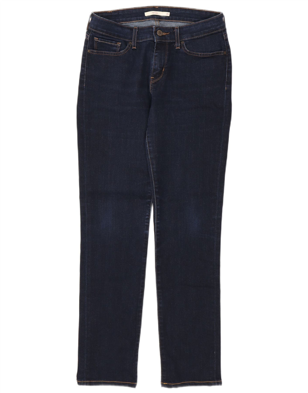 Levi's Womens 712 Slim Jeans W29 L32 Navy Blue Cotton