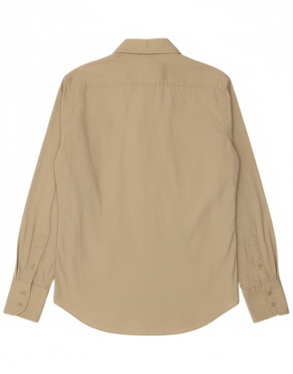 Zara Mens Shirt XL Beige Cotton