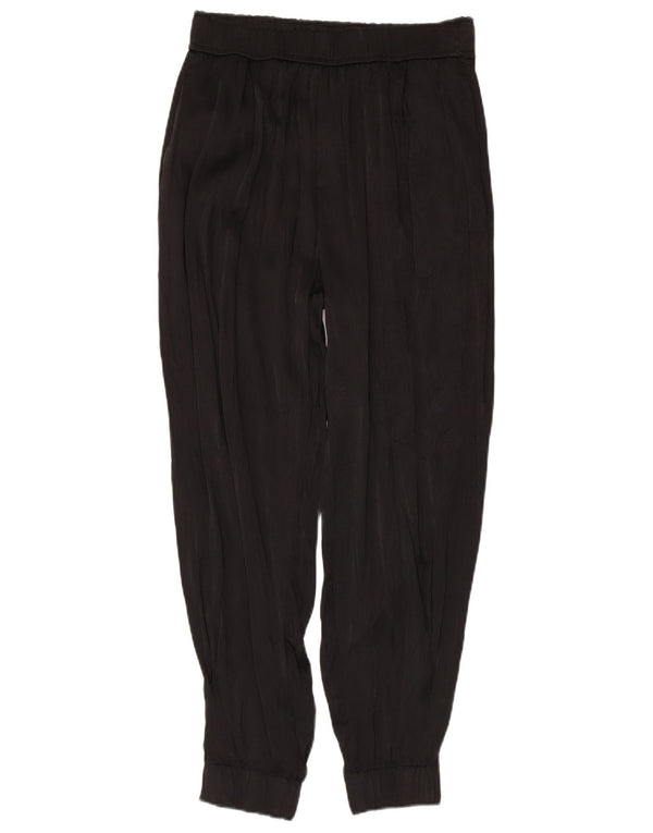 Zara Womens Joggers Casual Trousers Small W27 L25 Black Viscose