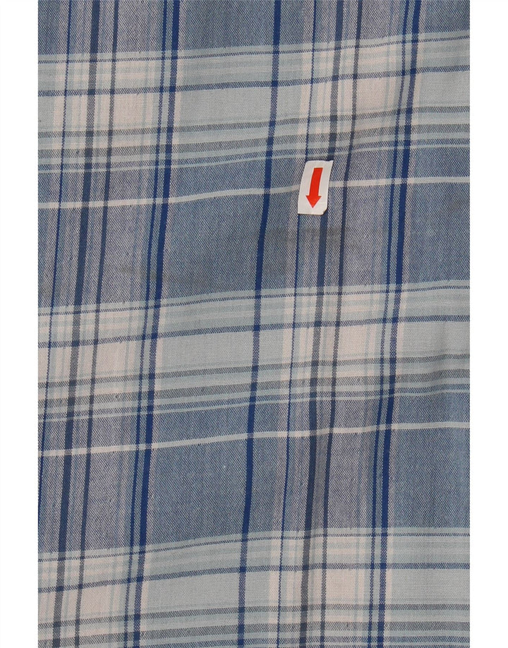 FAT FACE Mens Flannel Shirt XL Blue Check Cotton